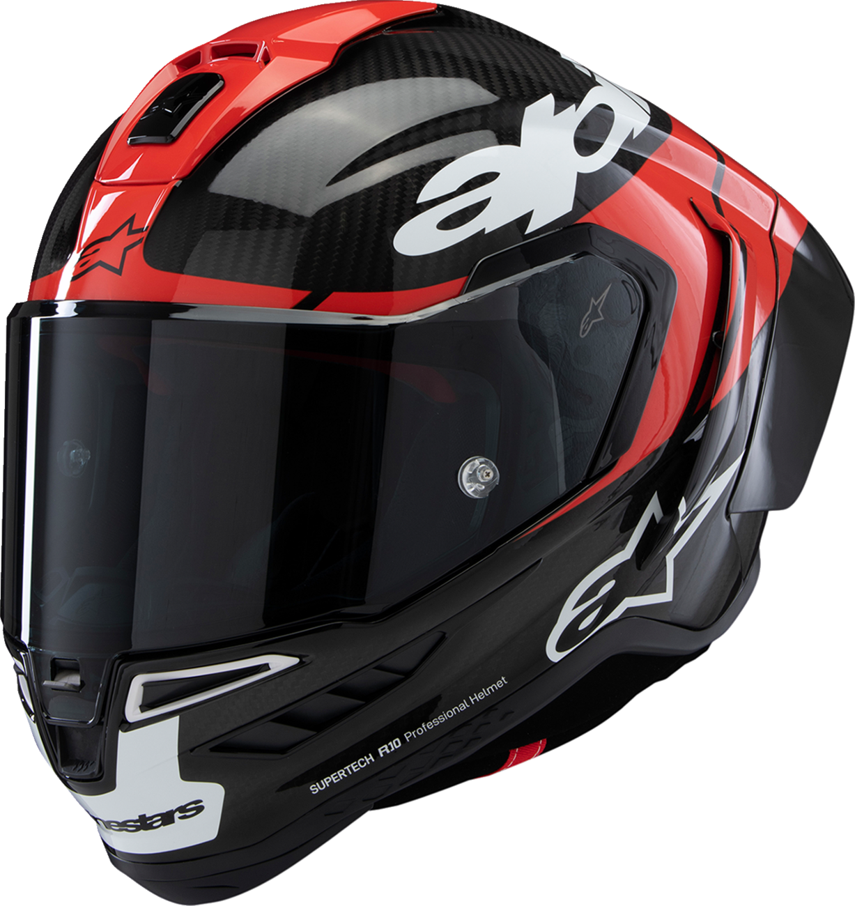 ALPINESTARS Supertech R10 Helmet & Spoiler - Element - Carbon/Red/White