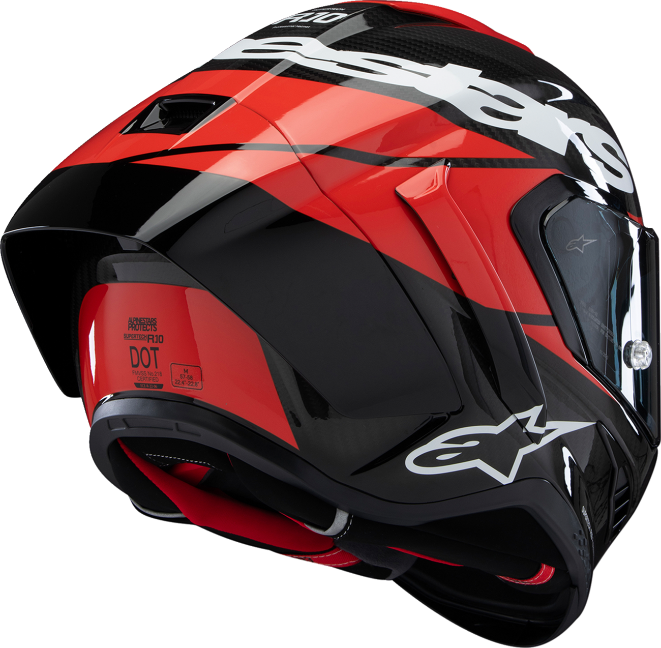 ALPINESTARS Supertech R10 Helmet & Spoiler - Element - Carbon/Red/White