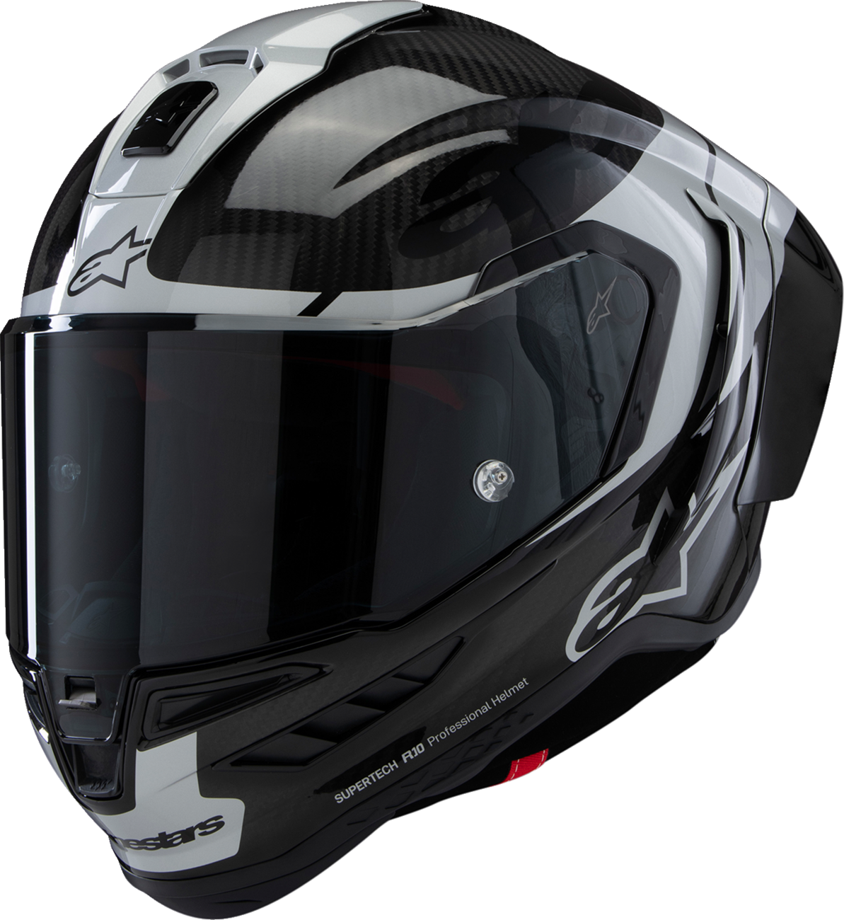 ALPINESTARS Supertech R10 Helmet - Element - Carbon/Silver/Black & Spoilers