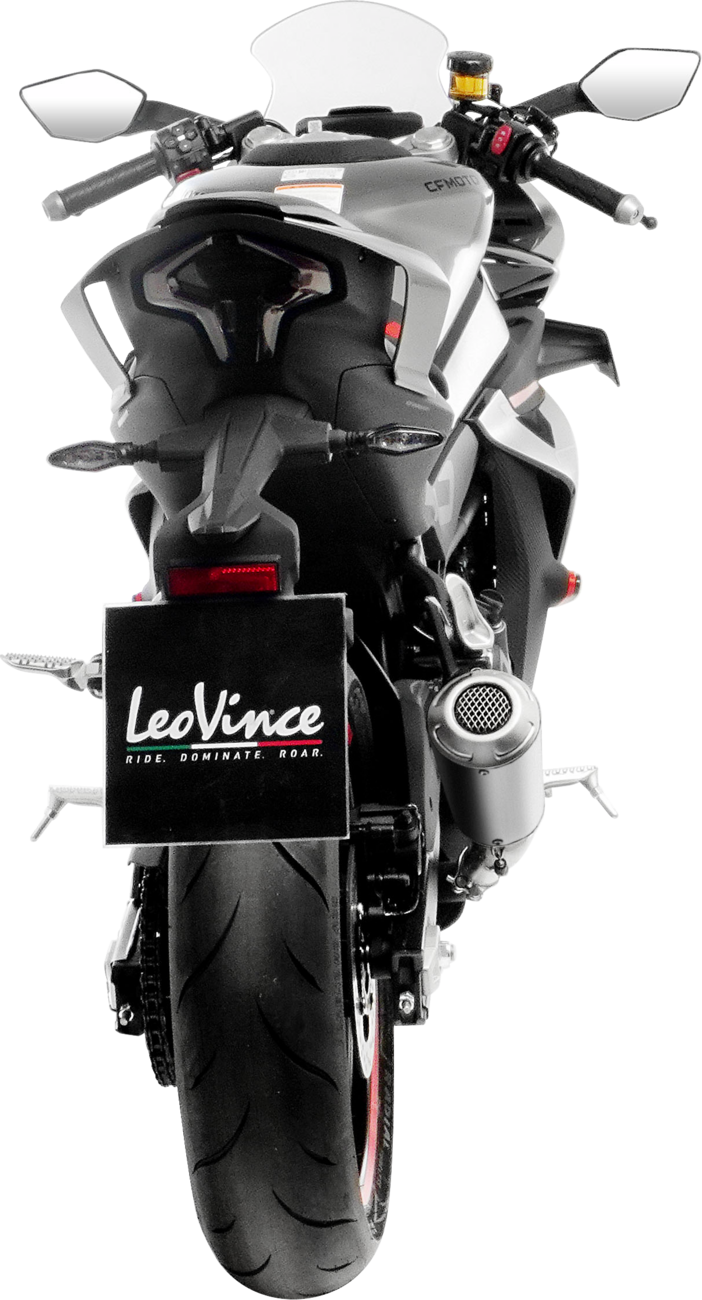 LEOVINCE LV-10 Slip-On Muffler - Matte - Stainless Steel 15265U