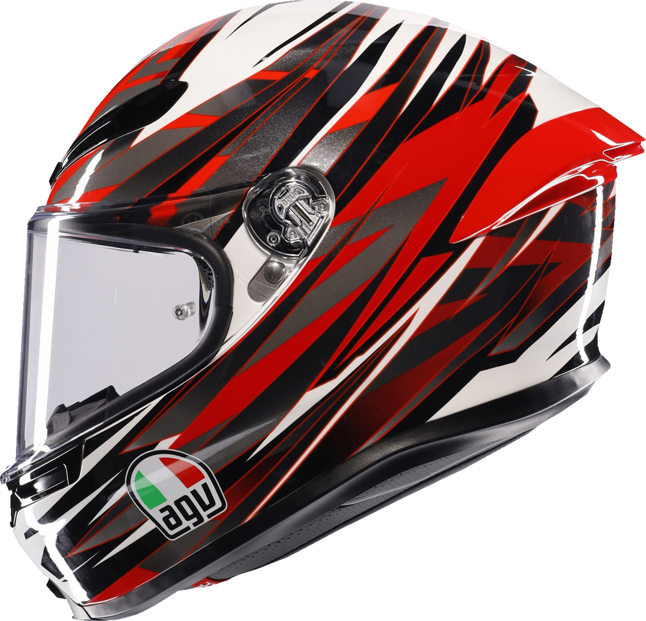 AGV K6 S Helmet | Reeval | White/Red/Gray