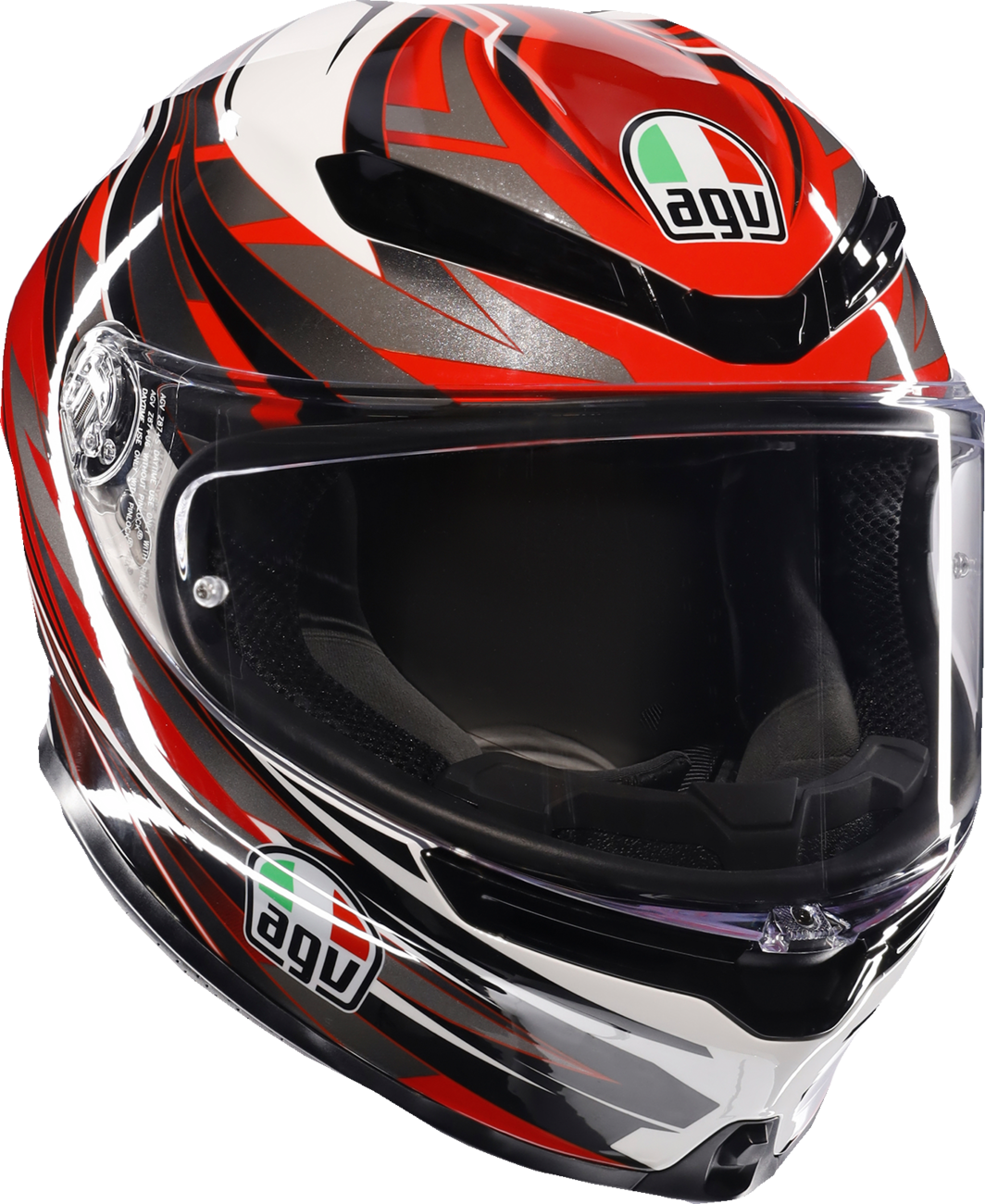 AGV K6 S Helmet | Reeval | White/Red/Gray