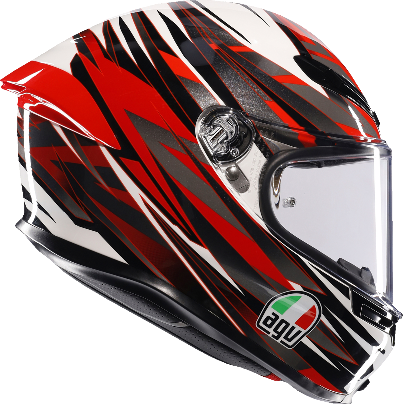 AGV K6 S Helmet | Reeval | White/Red/Gray