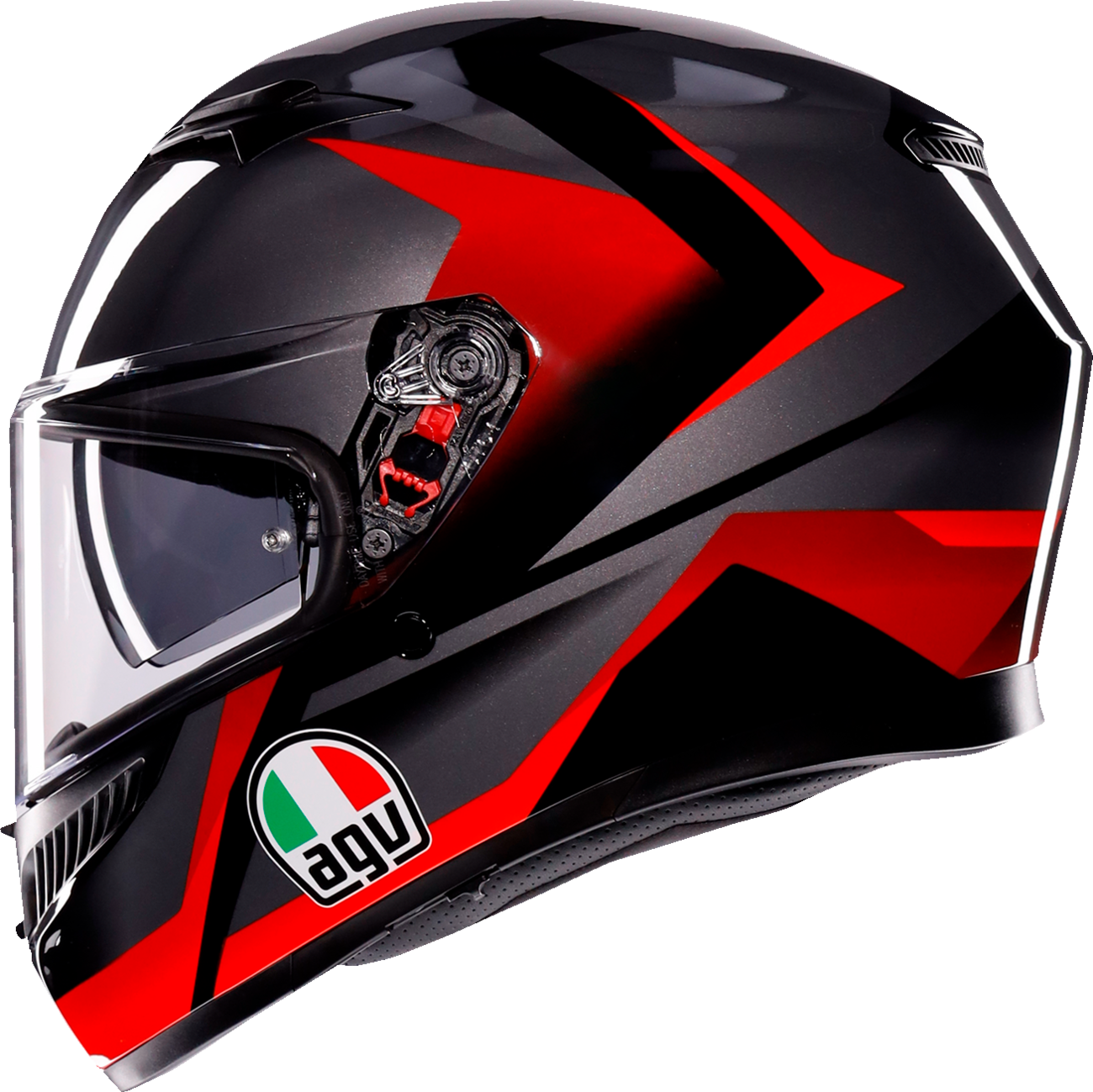 AGV K3 Helmet - Striga - Black/Gray/Red