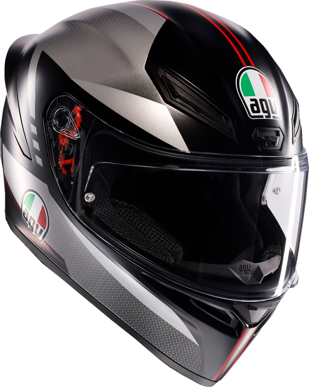 AGV K1 S Helmet - Lap - Matte Black/Gray/Red