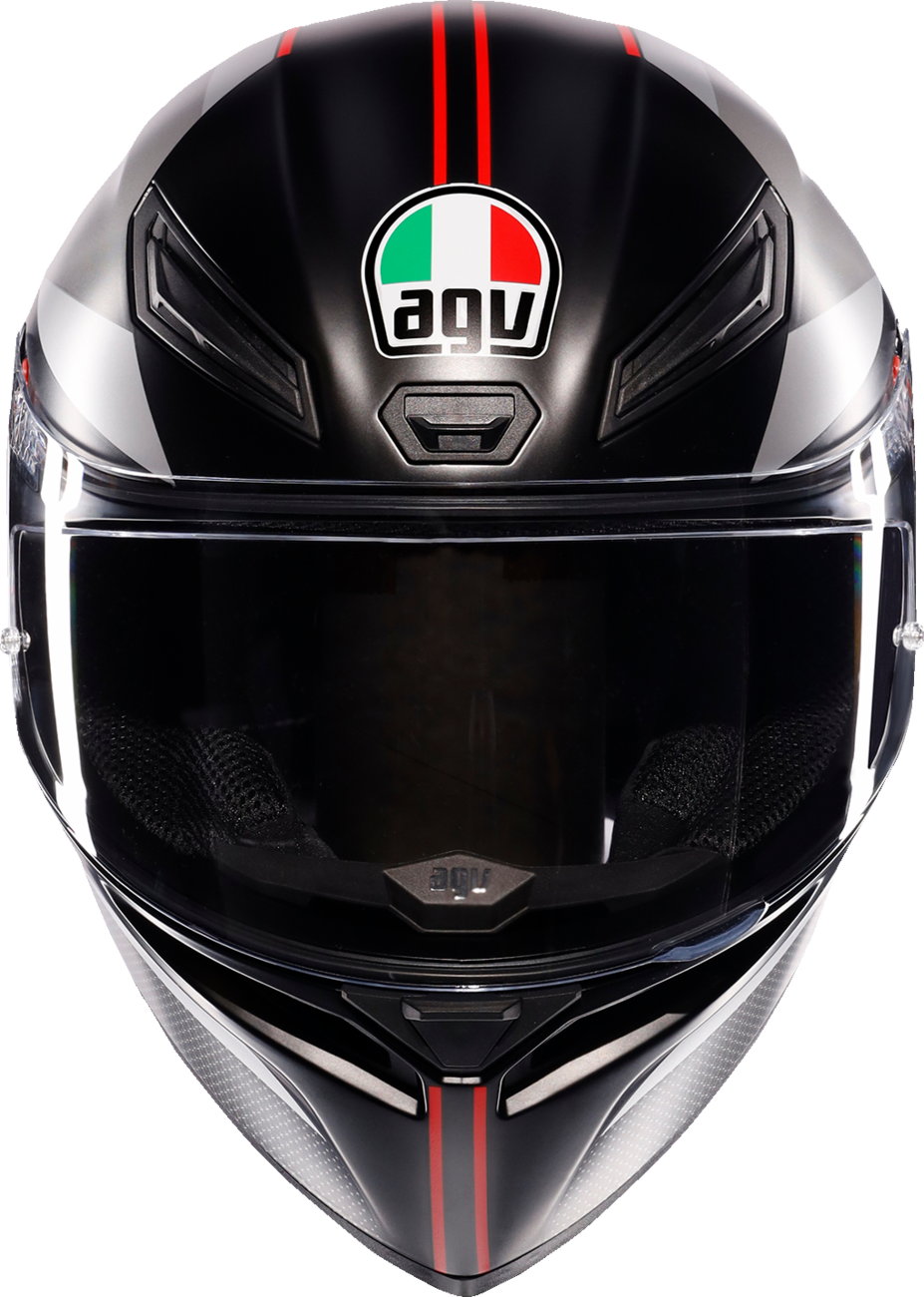 AGV K1 S Helmet - Lap - Matte Black/Gray/Red