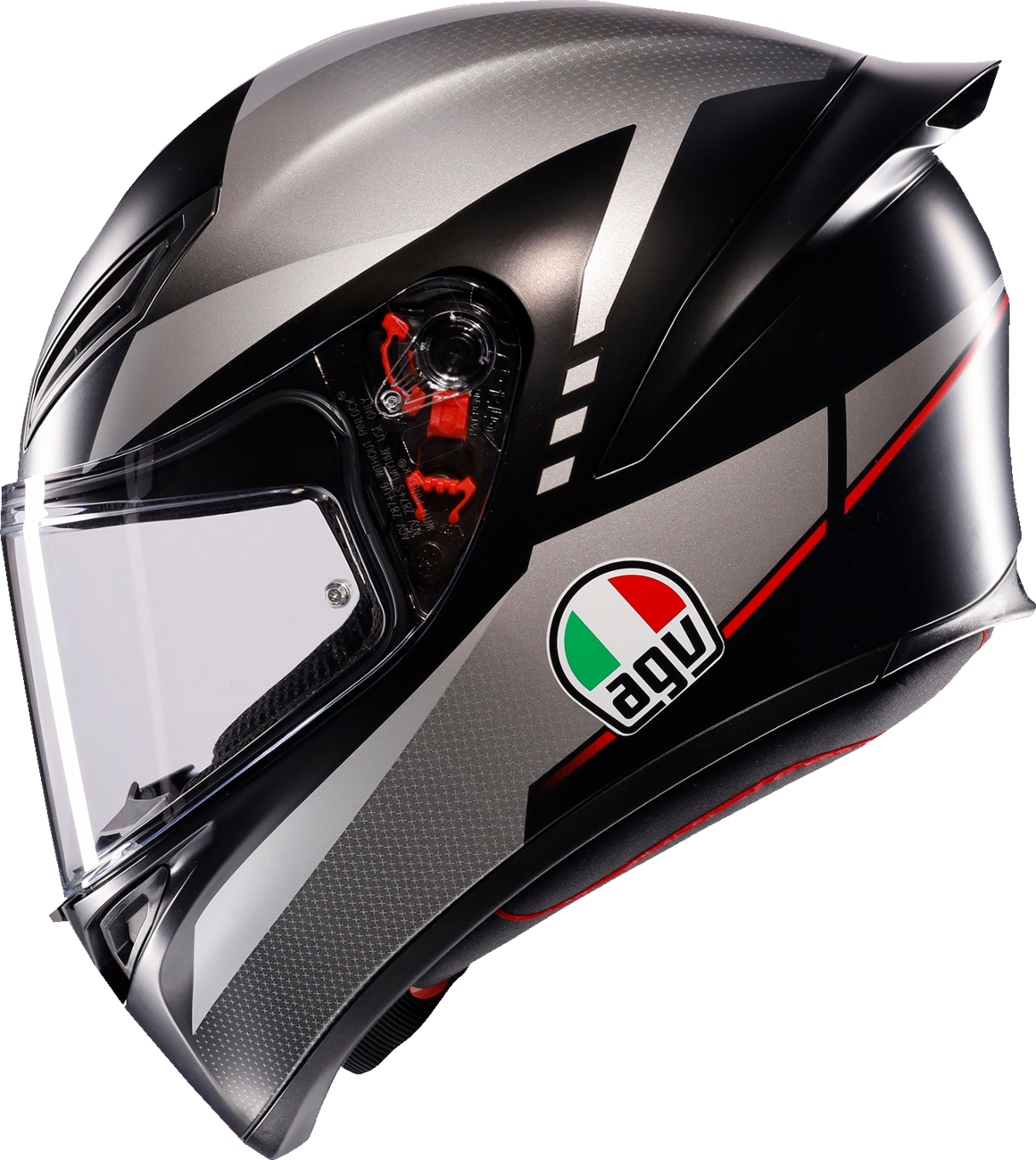 AGV K1 S Helmet - Lap - Matte Black/Gray/Red