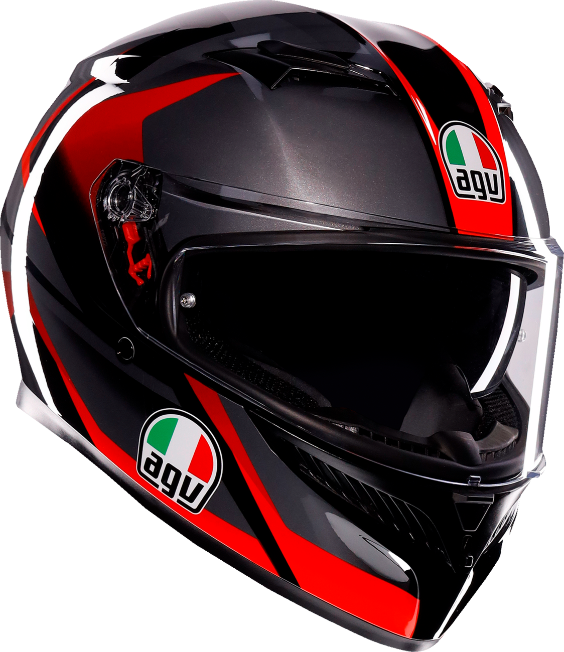 AGV K3 Helmet - Striga - Black/Gray/Red