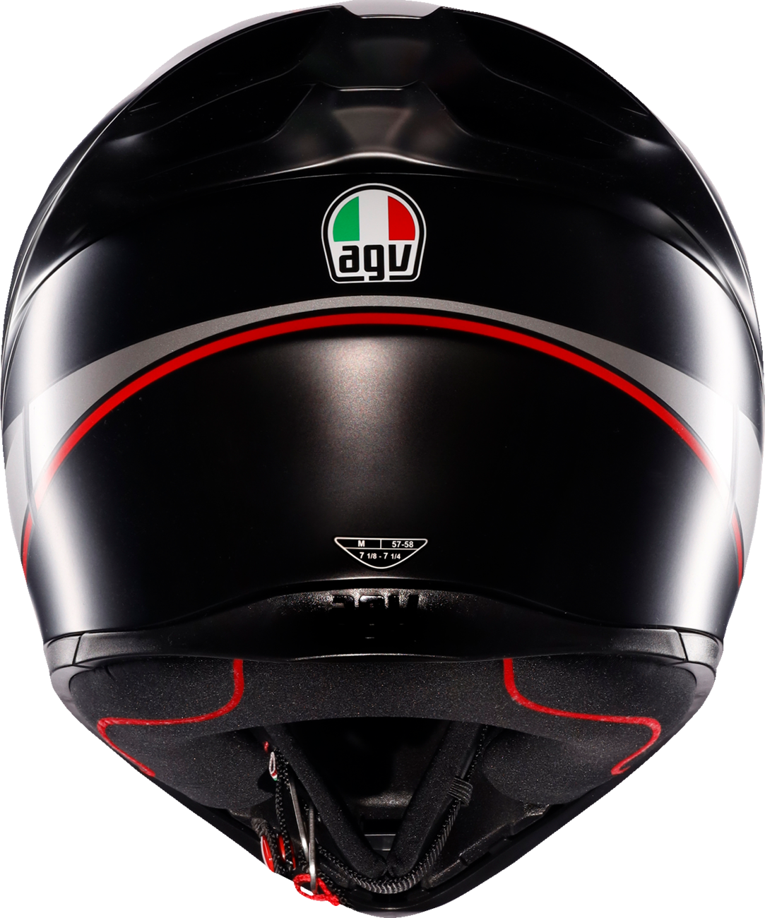 AGV K1 S Helmet - Lap - Matte Black/Gray/Red