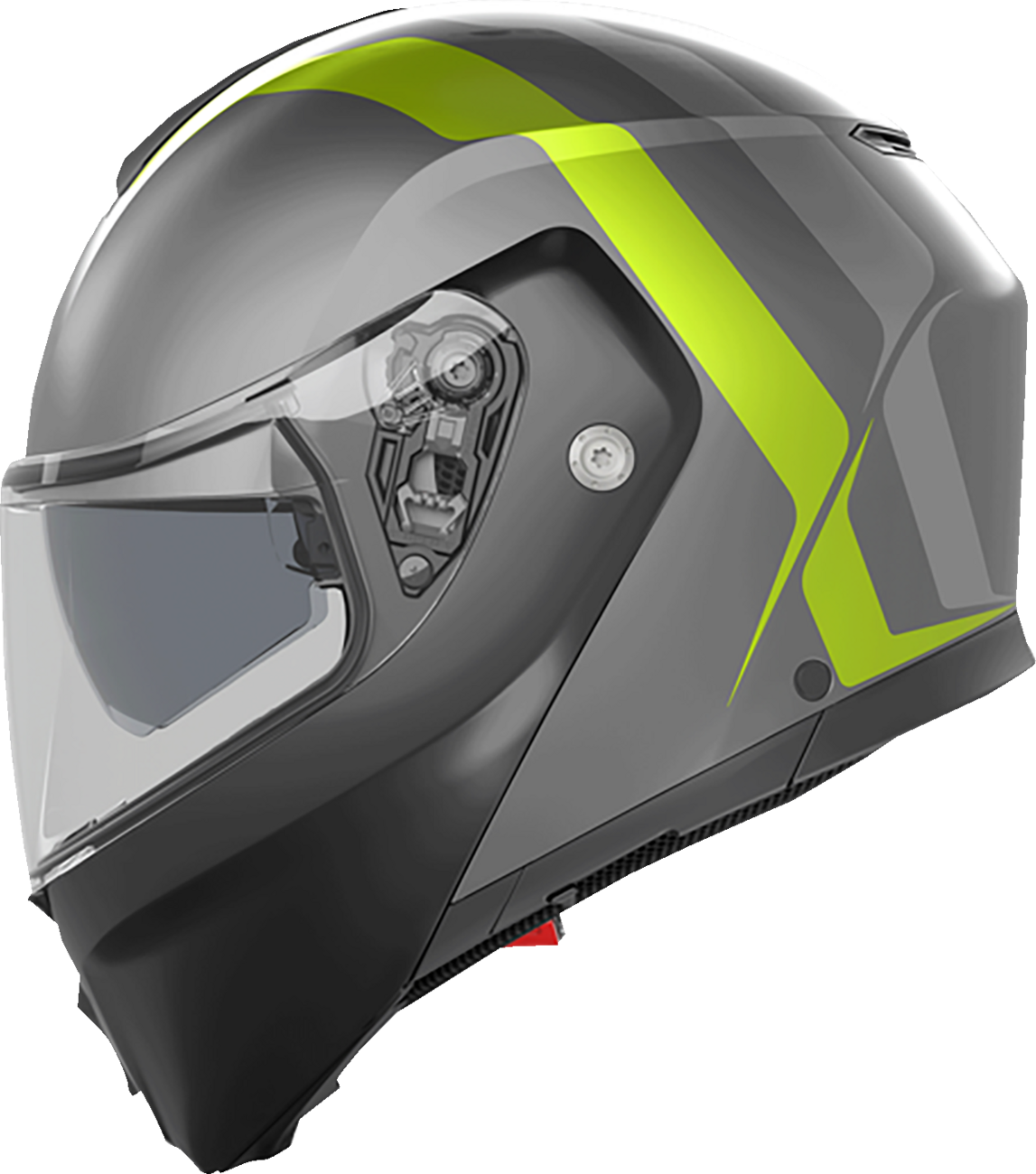 AGV Streetmodular Helmet - Resia - Matte Gray/Black/Yellow Fluo