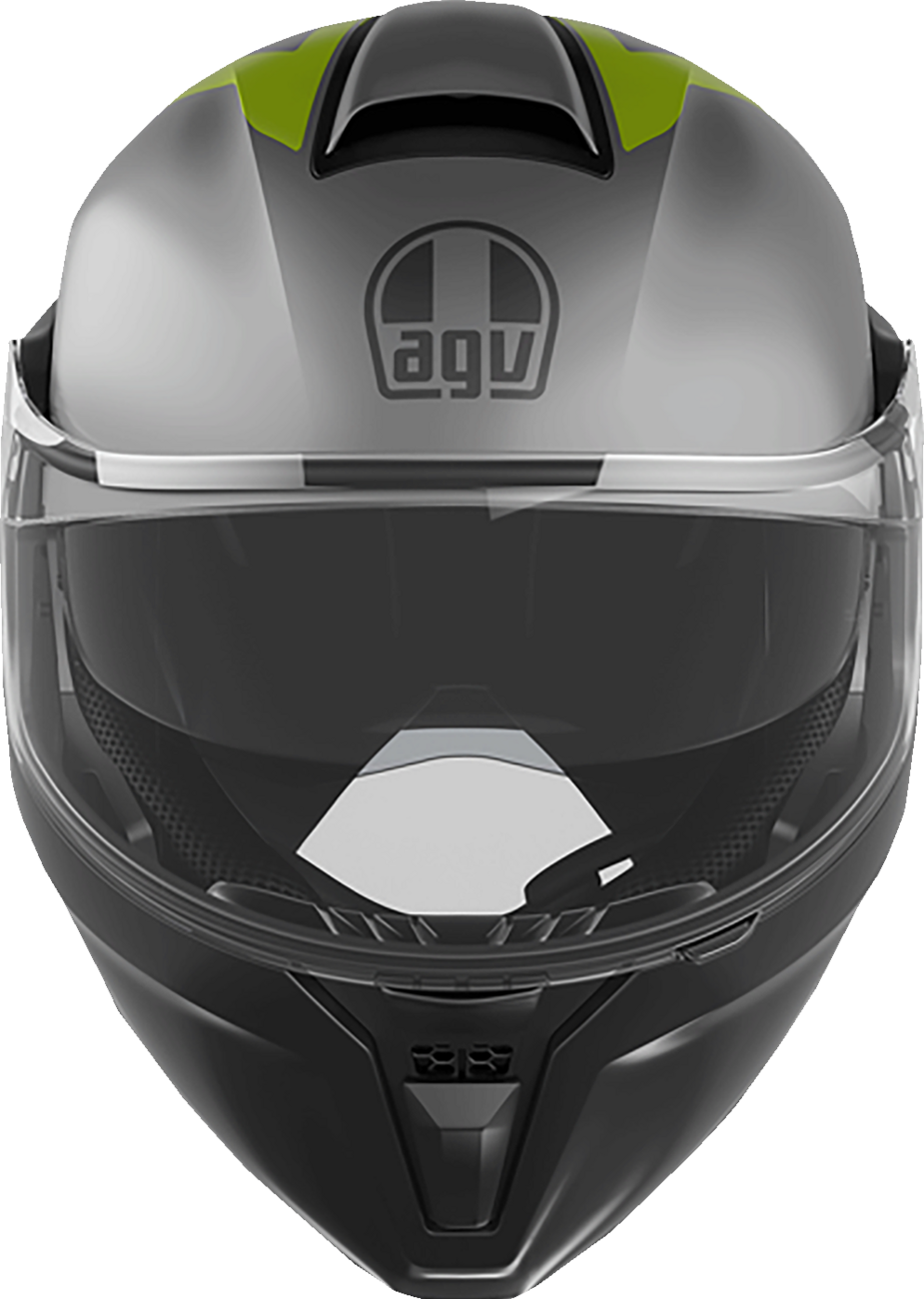 AGV Streetmodular Helmet - Resia - Matte Gray/Black/Yellow Fluo