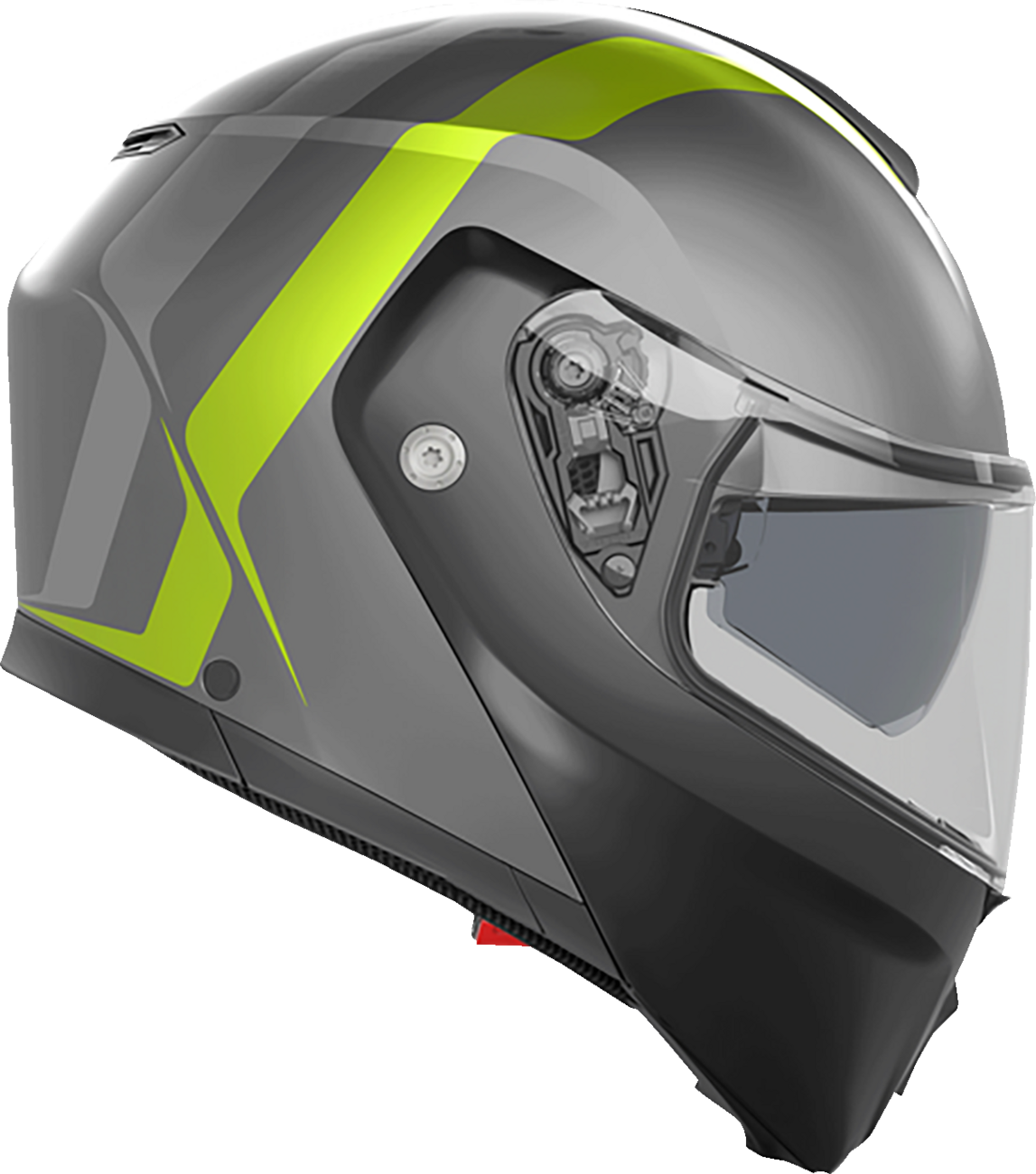 AGV Streetmodular Helmet - Resia - Matte Gray/Black/Yellow Fluo