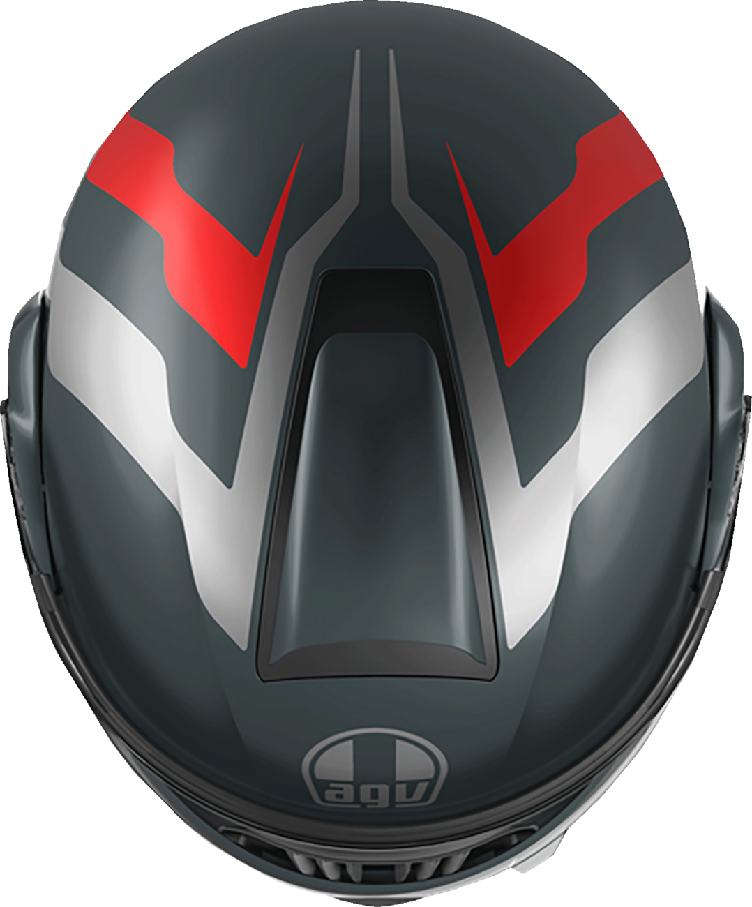 AGV Streetmodular Helmet - Resia - Matte Gray/Silver/Red