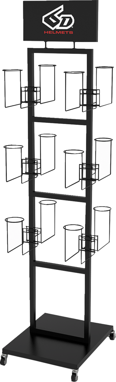 6D HELMETS FLOOR DISPLAY HELMET RACK 6D BOX 1 OF 2 90-4027