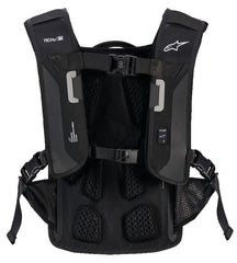 Alpinestars Tech-Air System Pack, rear view showing the over-the-jacket airbag harness and back protector