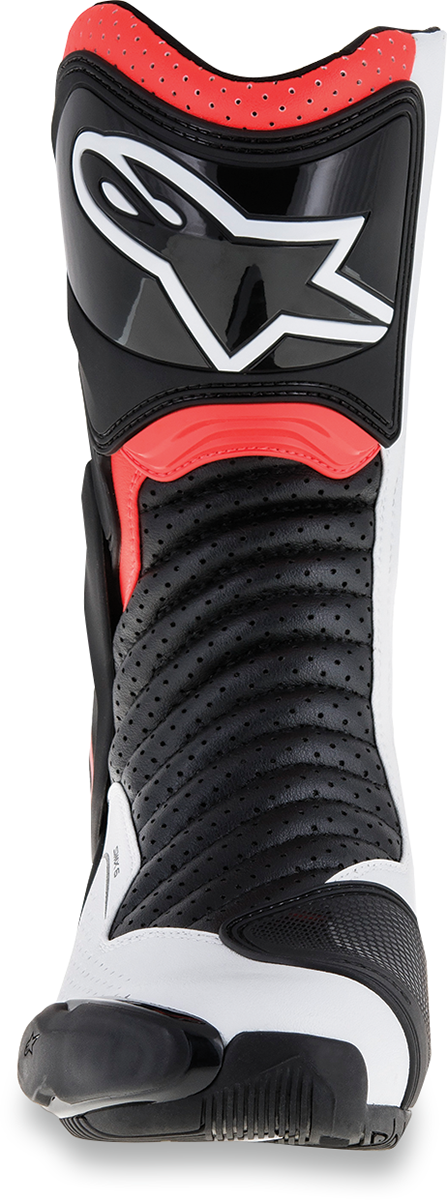 ALPINESTARS SMX-6 v2 Vented Boots - Black/White/Red Fluorescent - US 11.5 / EU 46 2223017-1320-46