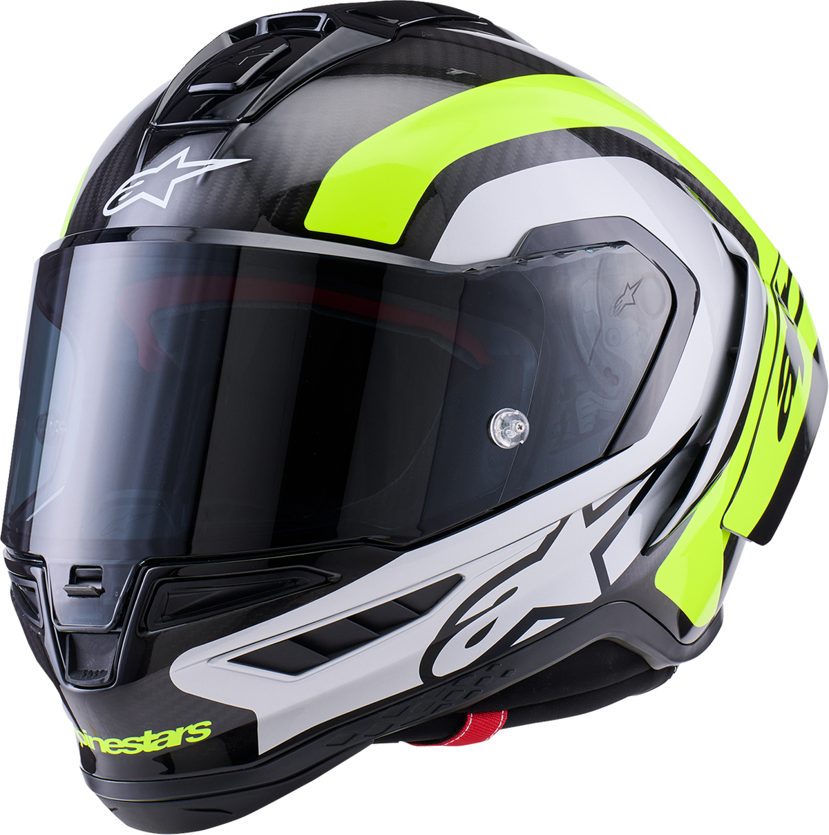 Alpinestars Supertech R10 Helmet - 22.06 - Arius - Gloss Black/Silver/Yellow Fluo - Small