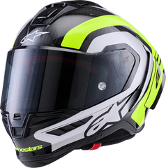 Alpinestars Supertech R10 Helmet - 22.06 - Arius - Gloss Black/Silver/Yellow Fluo - Small