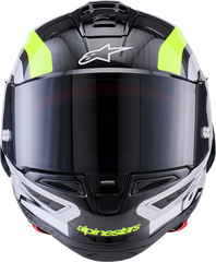 Alpinestars Supertech R10 Helmet - 22.06 - Arius - Gloss Black/Silver/Yellow Fluo - Small
