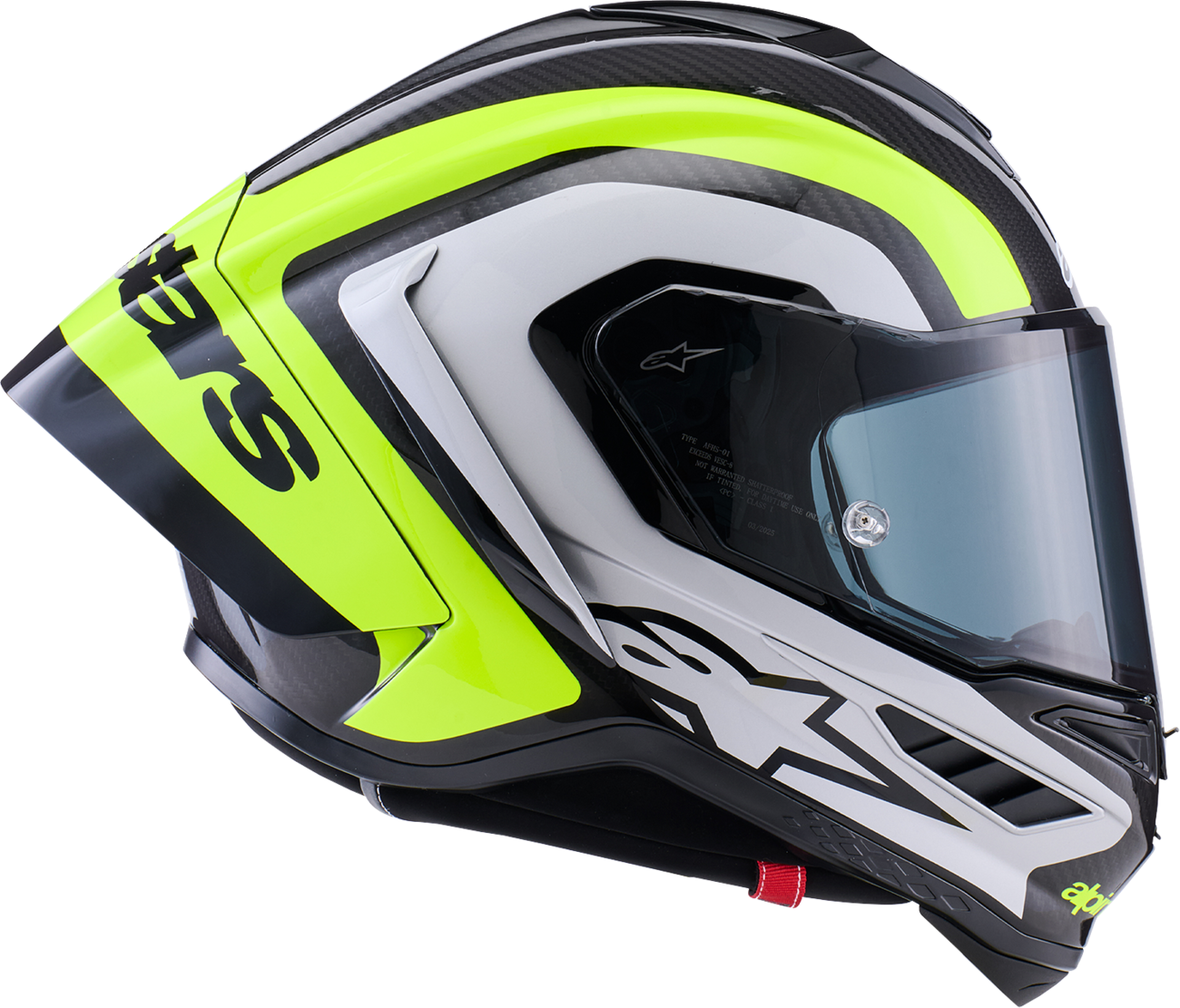Alpinestars Supertech R10 Helmet - 22.06 - Arius - Gloss Black/Silver/Yellow Fluo - Small