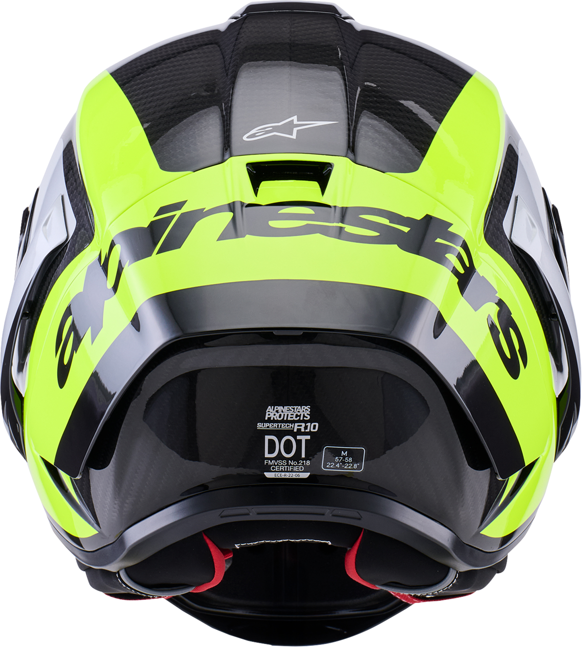 Alpinestars Supertech R10 Helmet - 22.06 - Arius - Gloss Black/Silver/Yellow Fluo - Small