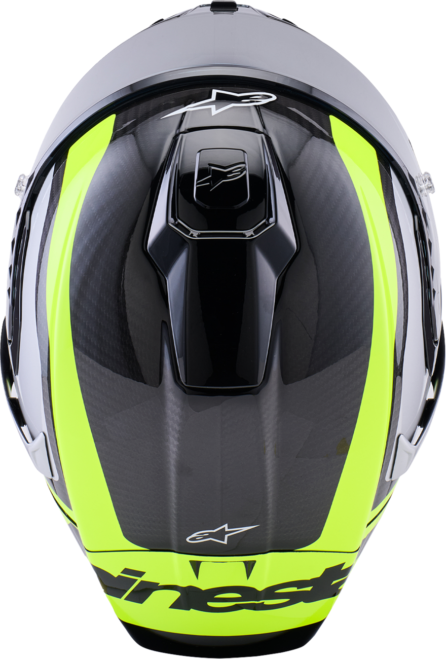 Alpinestars Supertech R10 Helmet - 22.06 - Arius - Gloss Black/Silver/Yellow Fluo - Small