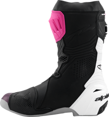 Alpinestars Supertech R Motorcycle Boots - Black, Magenta, White & Yellow, US 6 / EU 39