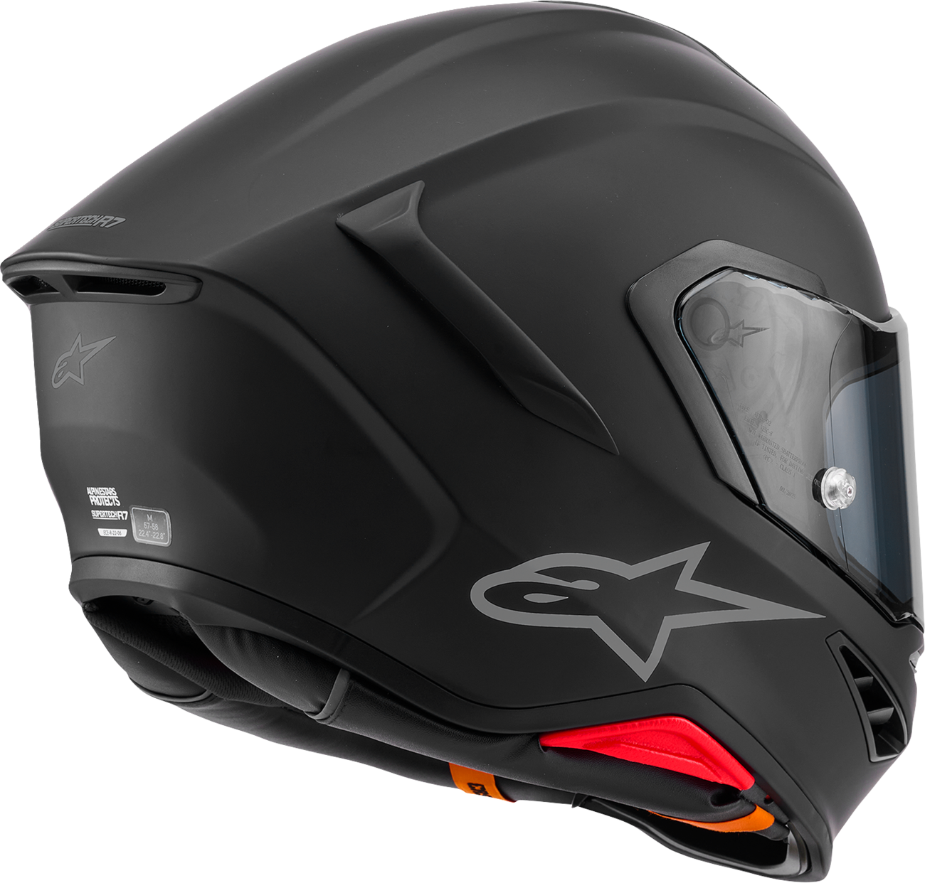 Alpinestars Supertech R7 Helmet - Matte Black, Size Small (Part Number 8202126-110-S)