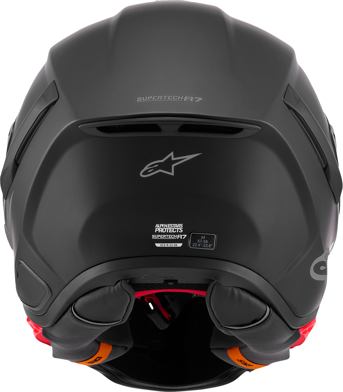 Alpinestars Supertech R7 Helmet - Matte Black, Size Small (Part Number 8202126-110-S)