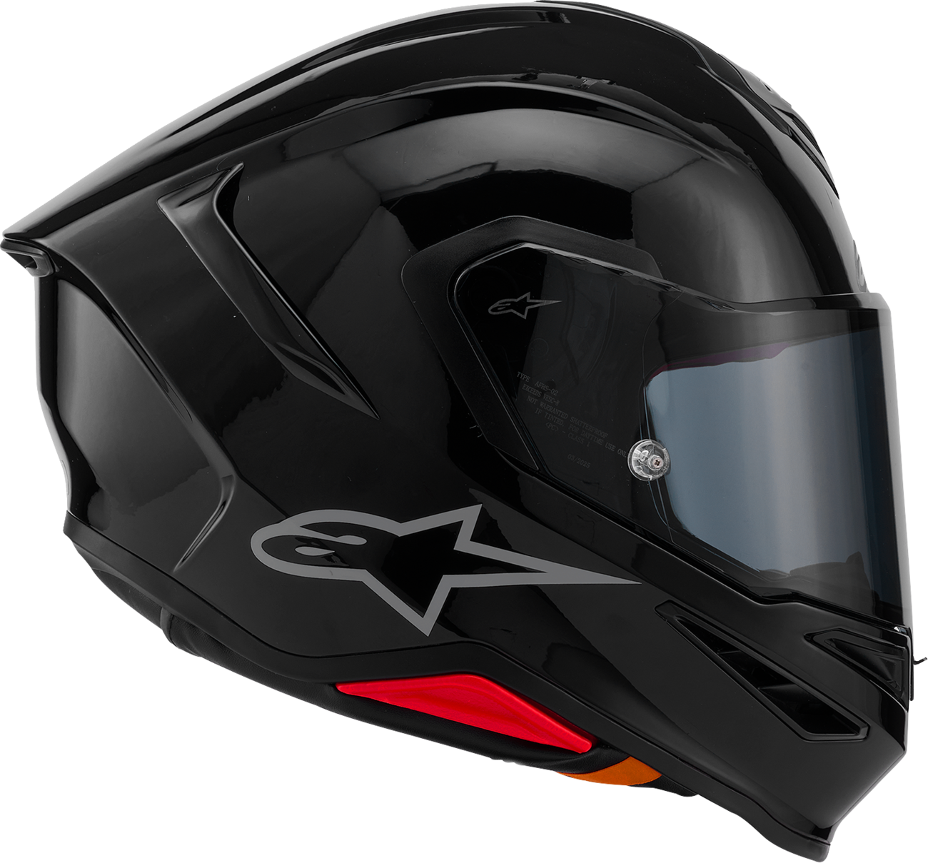 Alpinestars Supertech R7 Helmet - 22.06 Certification, Gloss Black, XS (Part No. 8202126-1180-XS)