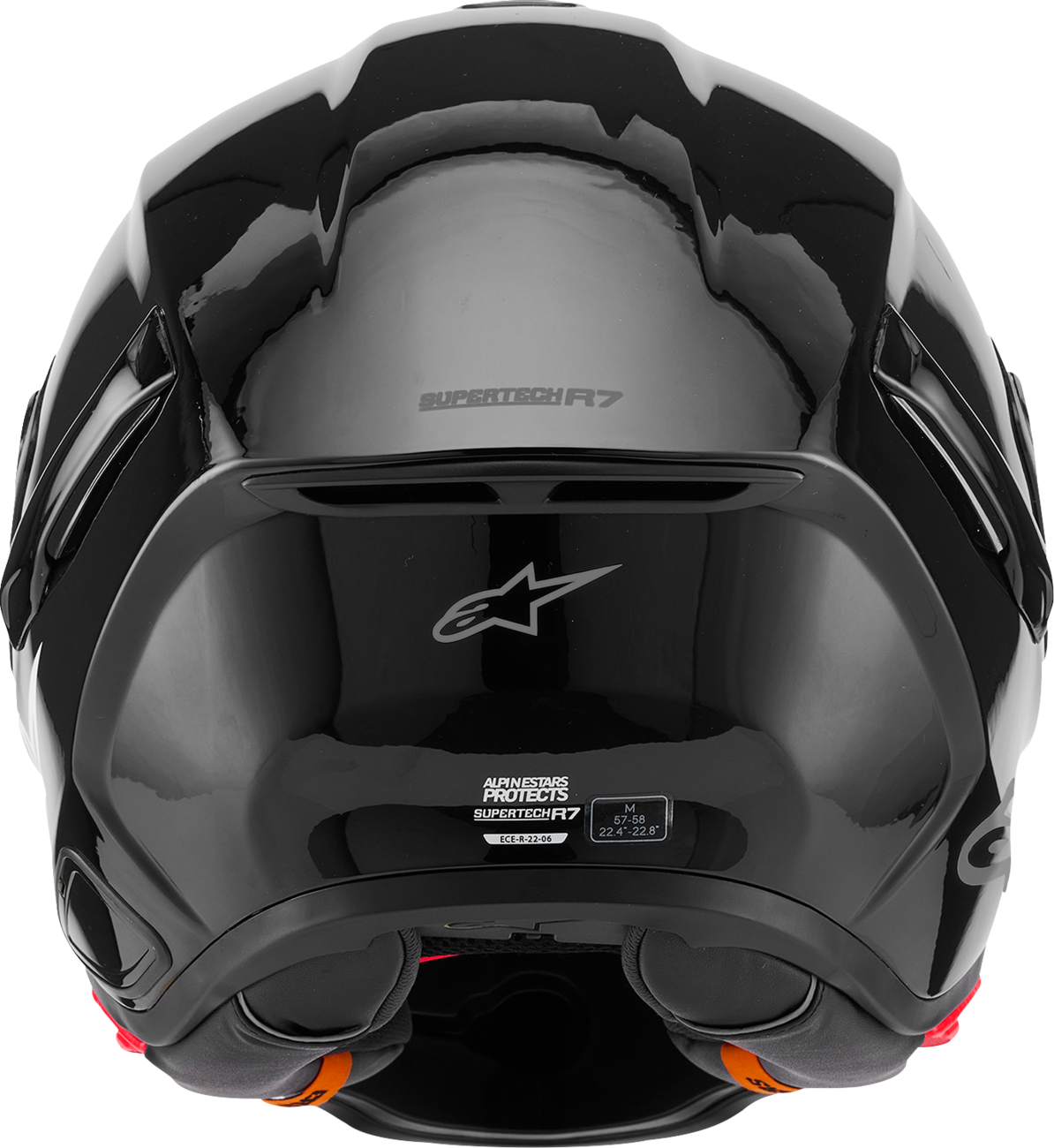 Alpinestars Supertech R7 Helmet - 22.06 Certification, Gloss Black, XS (Part No. 8202126-1180-XS)