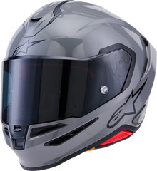 Alpinestars Supertech R7 Helmet - Small, Gloss Gray, 22.06 Homologation