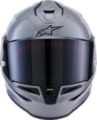 Alpinestars Supertech R7 Helmet - Small, Gloss Gray, 22.06 Homologation