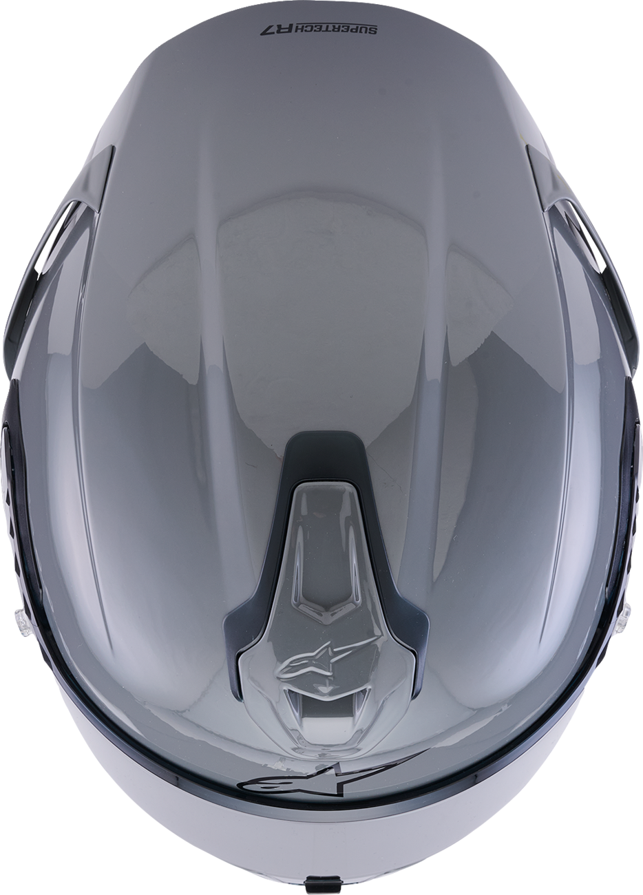 Alpinestars Supertech R7 Helmet - Small, Gloss Gray, 22.06 Homologation