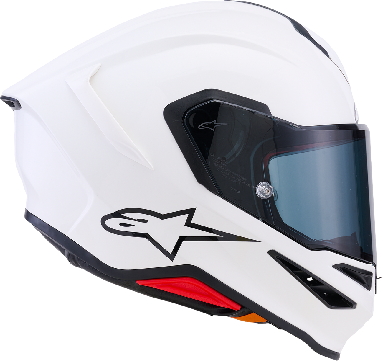 Alpinestars Supertech R7 Helmet - 22.06 Homologation, Solid Gloss White, XS - Part 8202126-2180-XS