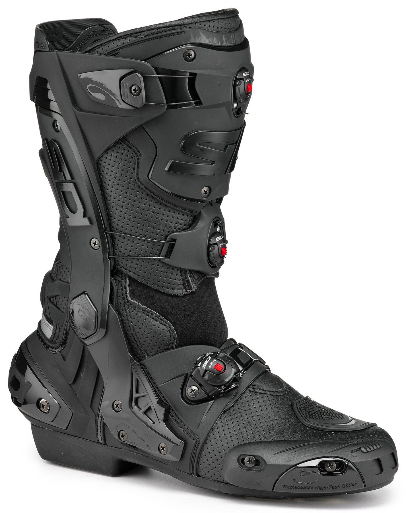 Sidi REX Air Boot Black Size 47 - Street-Style Motorcycle Boots