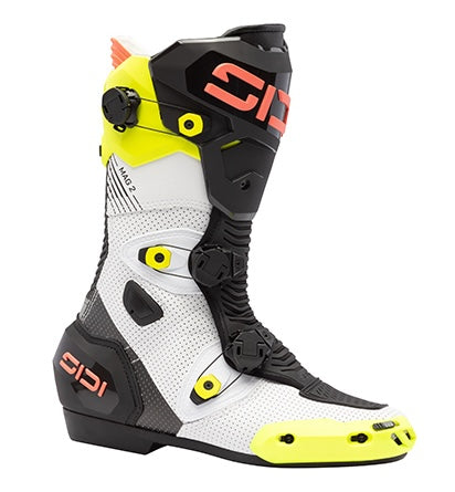 Sidi MAG-2 Air BT Yellow/Coral Cycling Shoes - Size 42