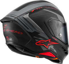Alpinestars Supertech R7 Helmet - Matte Black/Gray/Red, Large - Lightweight Carbon Composite Racing Helmet