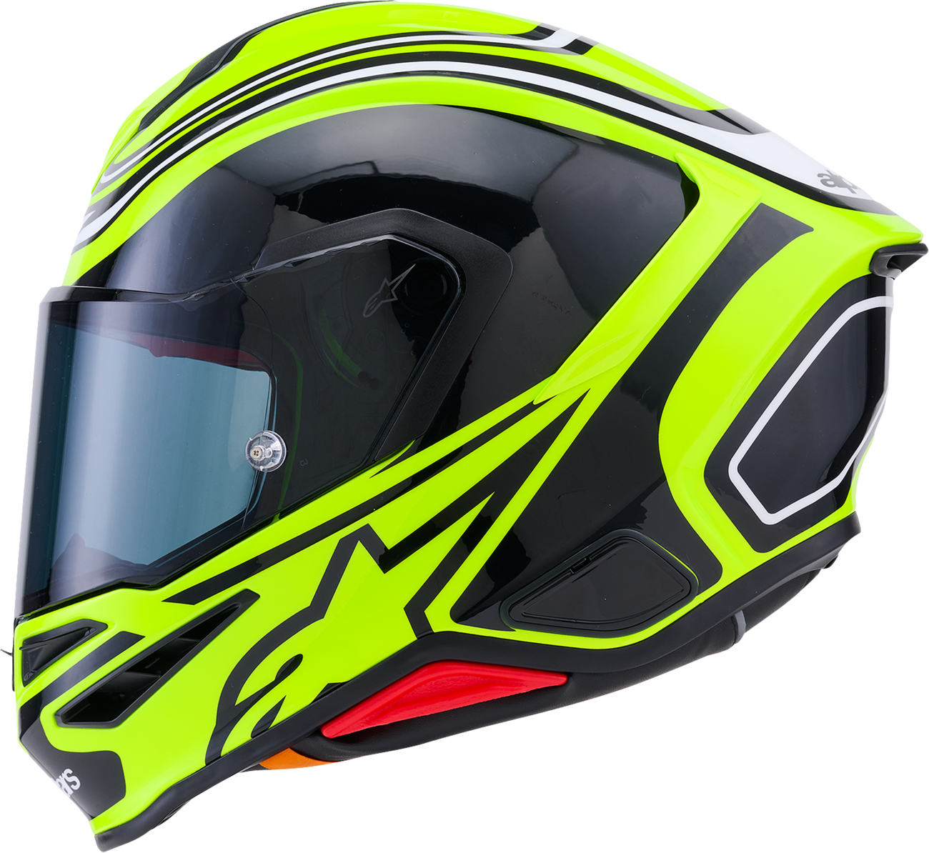 Alpinestars Supertech R7 Helmet Zeal 22.06 – Gloss Yellow Fluo/Black/White, XS