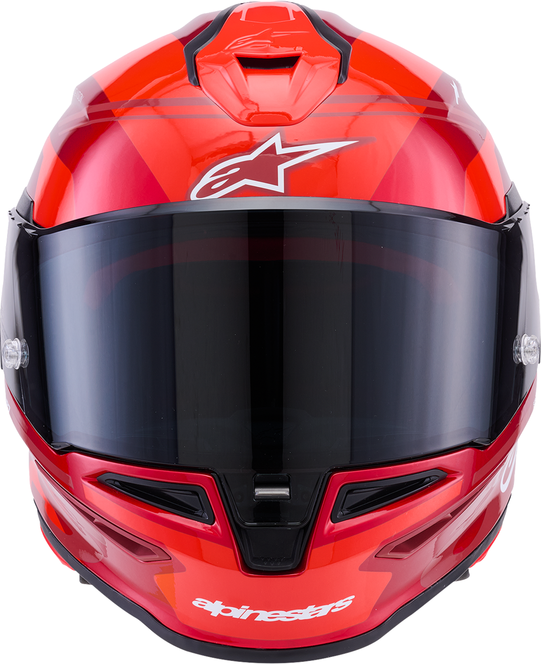 Alpinestars Supertech R7 Helmet - Medium, Gloss Red/White, Carbon Composite Construction, Aerodynamic Design, ECE 22.06 Certified