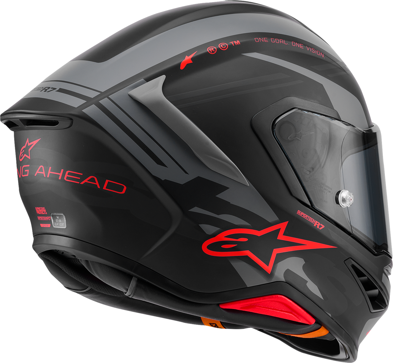 Alpinestars Supertech R7 Helmet 22.06 A-Core Matte Black/Gray/Red Small