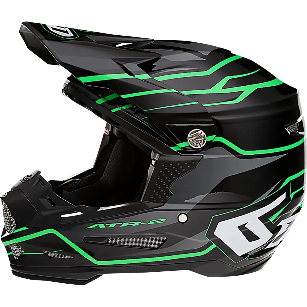 6D HELMETS ATR-2 Helmet - Phase - Black/Green - 2XL 12-2849
