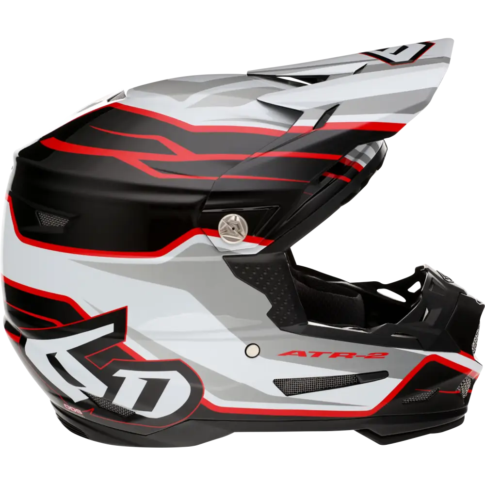 6D HELMETS ATR-2 Helmet - Phase - White/Red - Large 12-2837