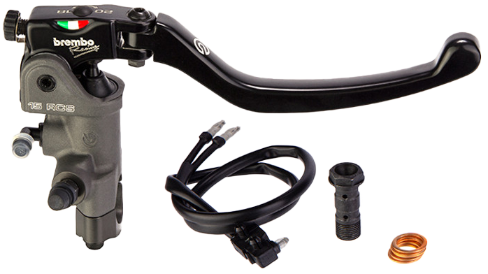 Brembo RCS Front Brake Master Cylinder for Dual Disc, 1-Inch Handlebars - 110A89710