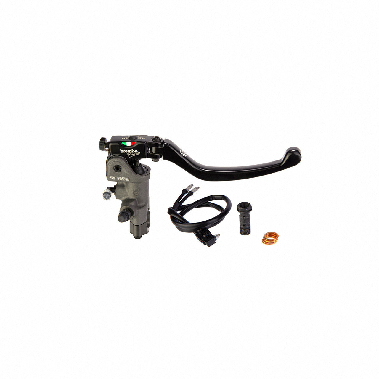 Brembo RCS Front Brake Master Cylinder for Single Disc and 1-Inch Bars, Part 110A89730