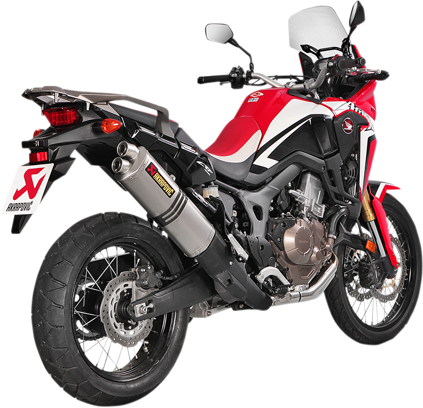 Akrapovic Slip-On Line Honda Africa Twin CRF1000L ABS/CRF1000L2 Adventure Sports/DCT Titanium Oval Muffler