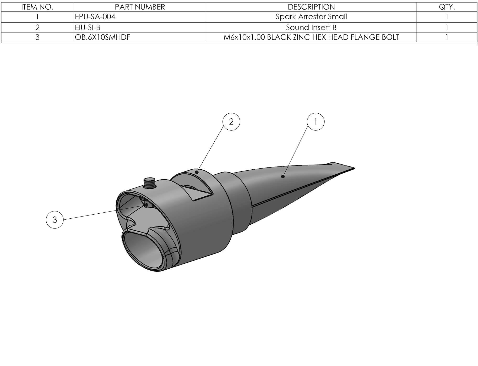 Spark Arrestor Sound Insert - B