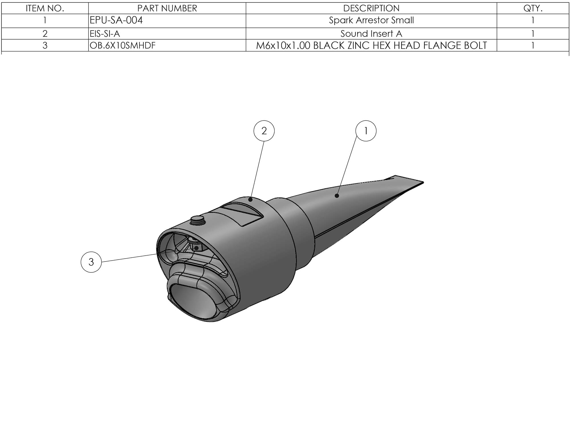 Spark Arrestor Sound Insert - A