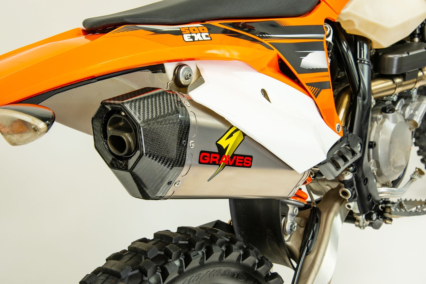 Titanium Octagon Dual Sport / Offroad Slip-on Exhaust - Carbon End Cap