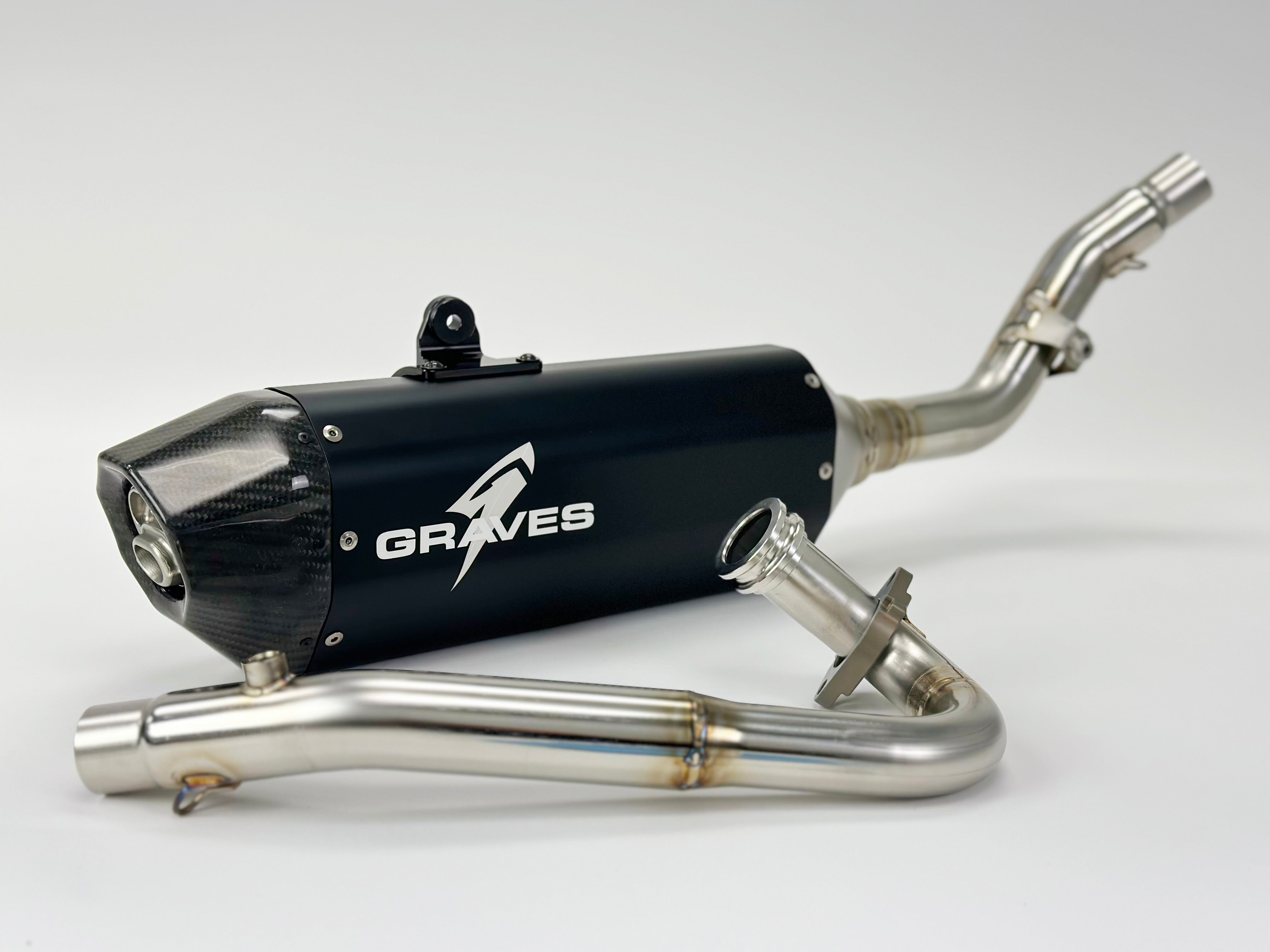 Honda CRF300L Full Stainless Exhaust - Black